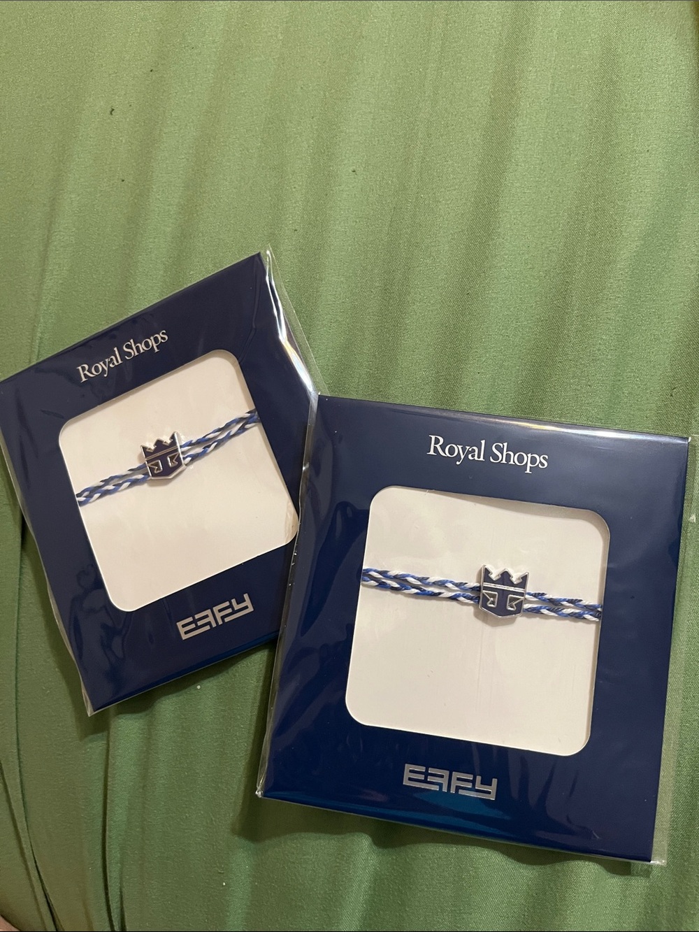 EFFY Royal Shops Blue & White Braided Bracelet with Crown Charm
